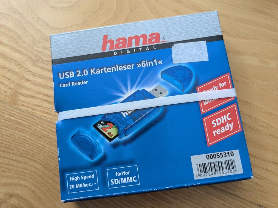 Nowy czytnik kart pamięci Hama 6 w 1 (USB 2.0)