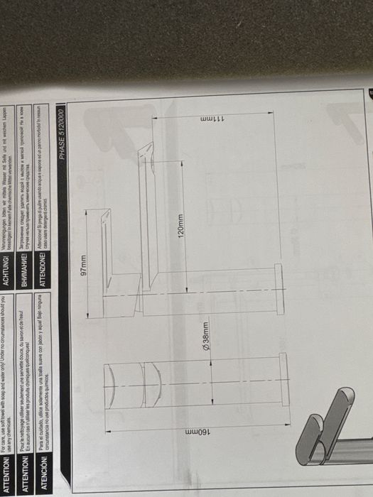 Bidetka srebrna graff phase bateria