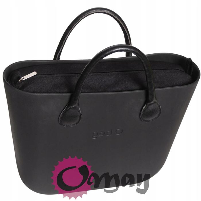 organizer OBAG STANDARD czarny welur elegancki 2 kieszenie wkład OMAY