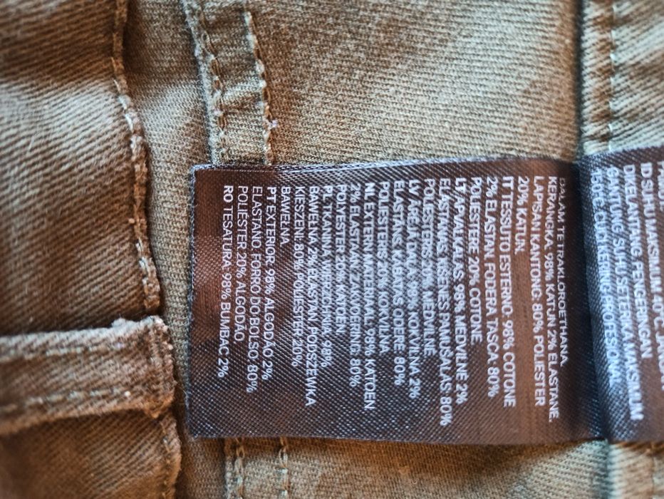 H&M bawełniane spodnie męskie rozmiar 34
