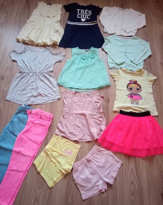 Zestaw ubrań dziewczynka 110/116