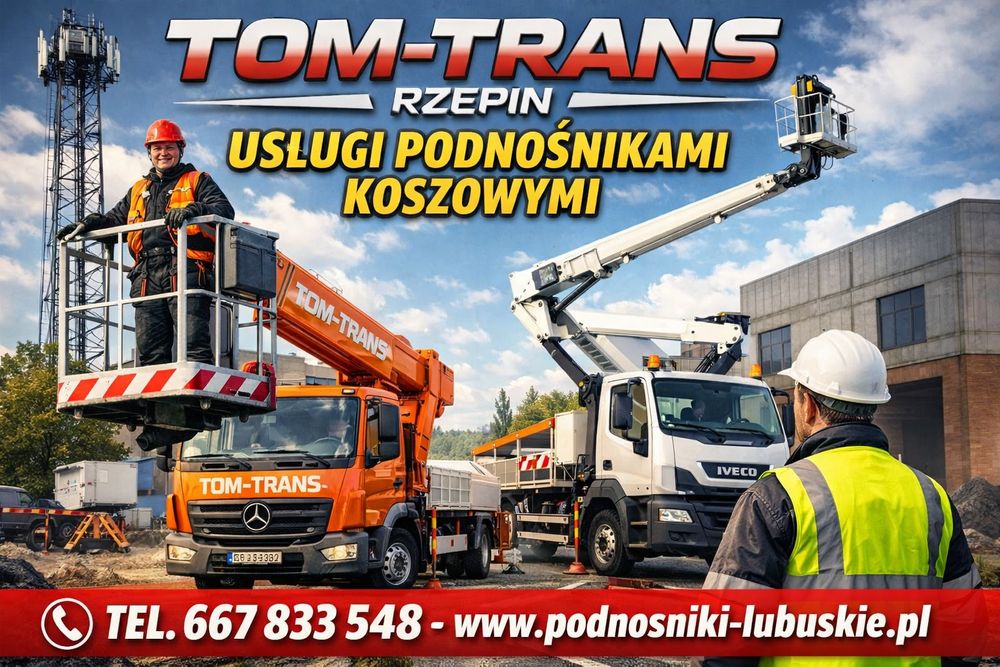 Usługi podnośnikiem koszowym