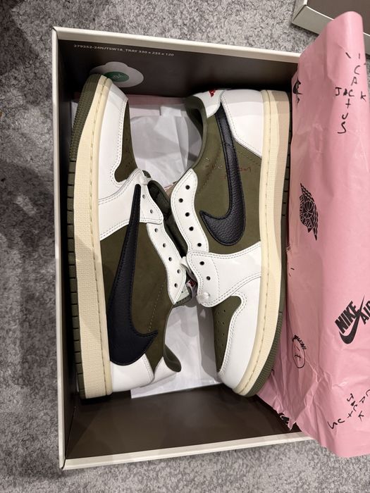 Nike Air Jordan 1 Low Travis Scott Olive – 45.5 – Como Novas