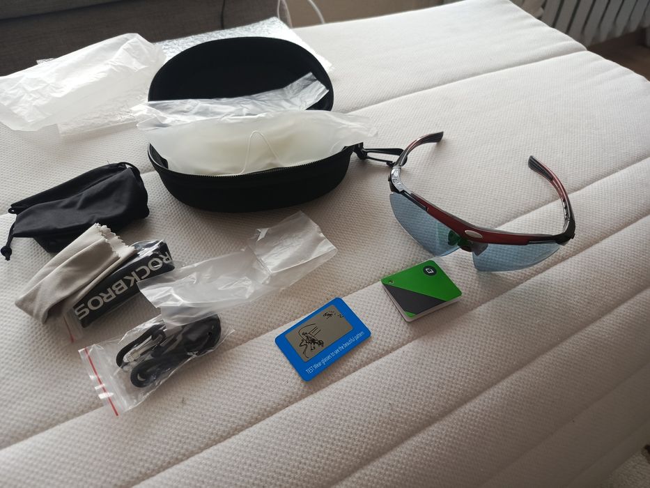 ROCKBROS-okulary rowerowe przeciwsłoneczne/3x szkła/etui/opaska/worek