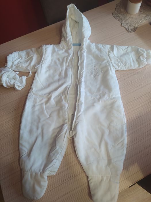 Biały kombinezon chrzciny rozmiar 68