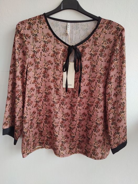 Blusa rosa floral - Gaami - Tamanho M - Nova!