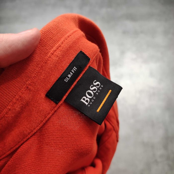 MĘSKA Elegancka PREMIUM Koszulka Polo Bawełna Hugo Boss Orange Classic