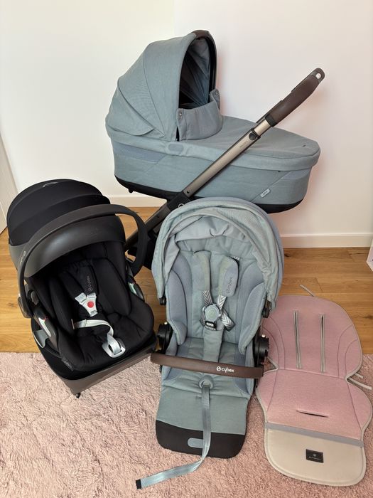 Zestaw 3 w 1 Cybex BALIOS S LUX 2.0  + fotelik Cybex Cloud T i size z bazą obrotową