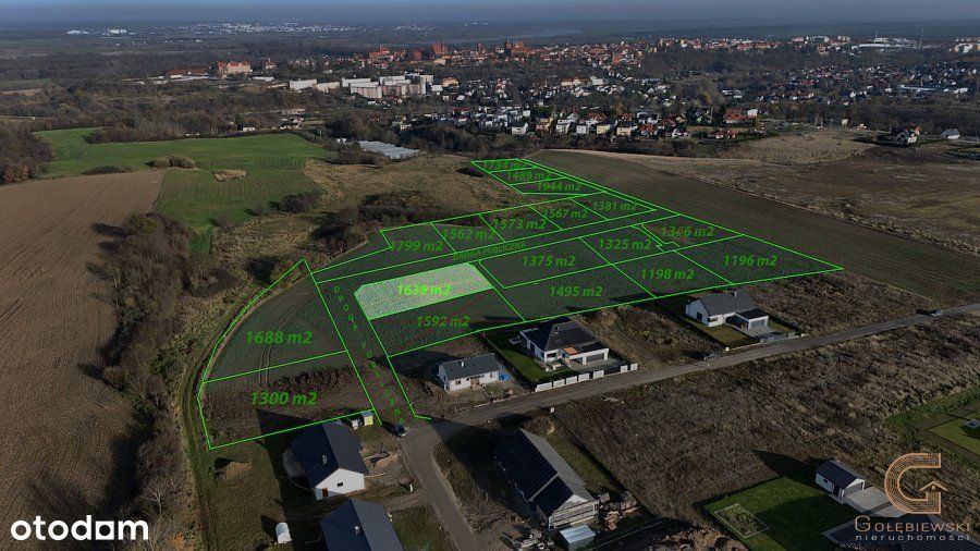 16 działek budowlanych w Chełmnie !