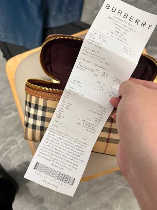 Burberry Mini Check Vanity Bag