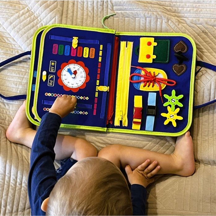 Nowa duża tablica manipulacyjna sensoryczna Montessori XXL