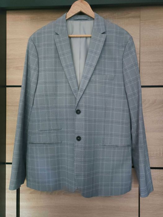 Modna marynarka w kratę slim fit  - RESERVED