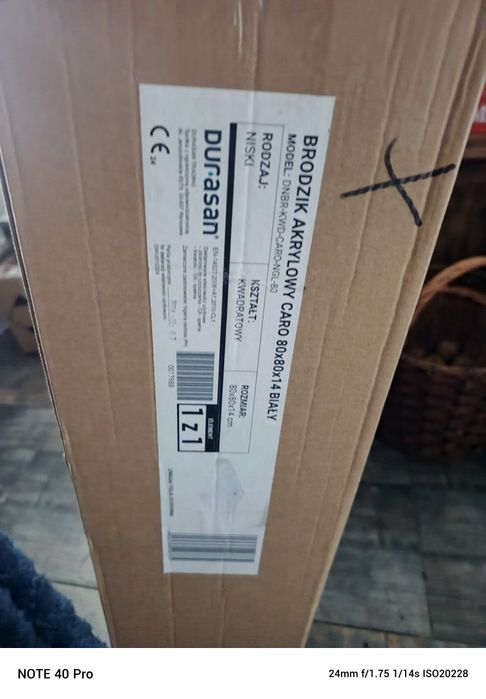 Brodzik kwadratowy Durasan