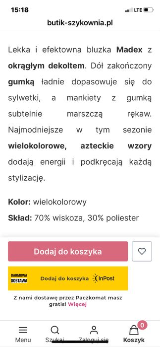Nowa Bluzka Wiskoza 38