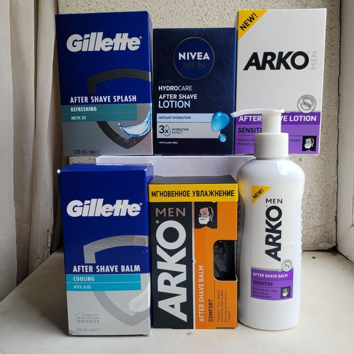 Лосьон та бальзам після гоління Gillette, Nivea, Arko 100/ 150 / 200 ml