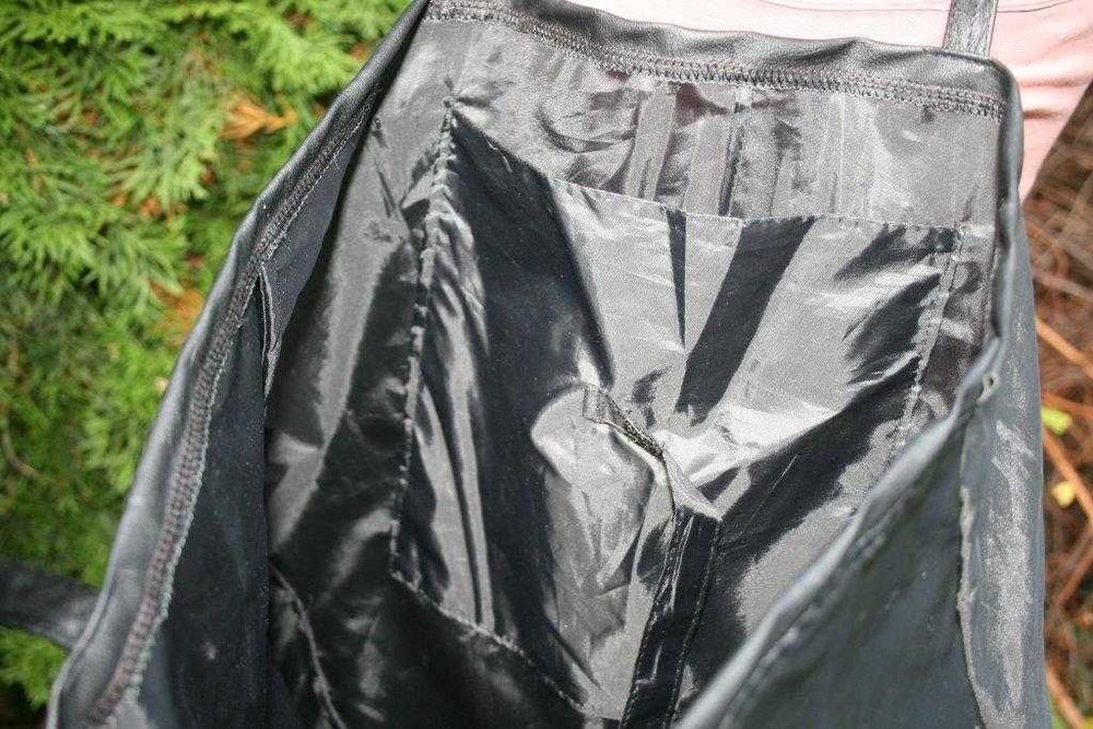Doskonała czarna torba lekka shopperka ortalion 48x41 parasolka mocna