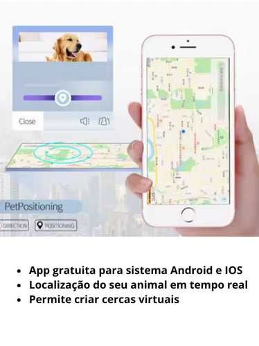 (NOVO) Localizador Rastreador Coleira GPS para Cão Gato