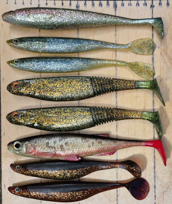 Z034 - zestaw 8 gum rippery i shady 16-20cm - Daiwa i Lunker - nowe lub używane bdb stan