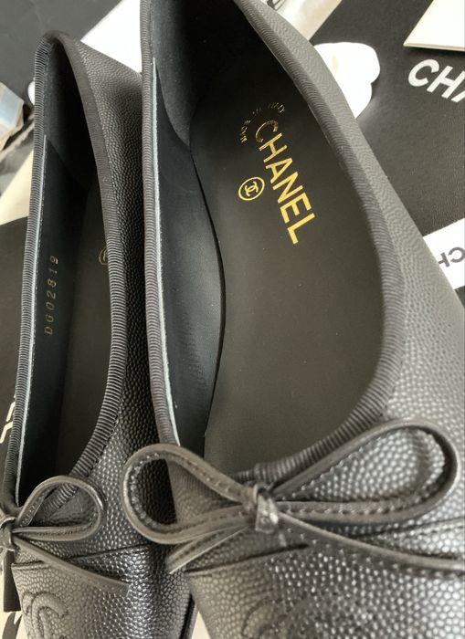 Chanel baleriny - skóra caviar
