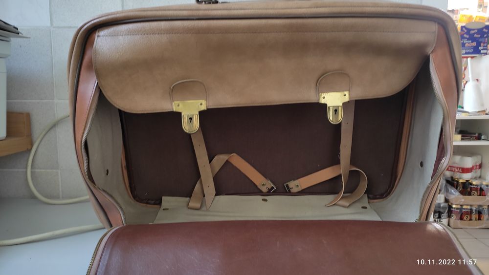 Torba podróżna pełna skóra PRL