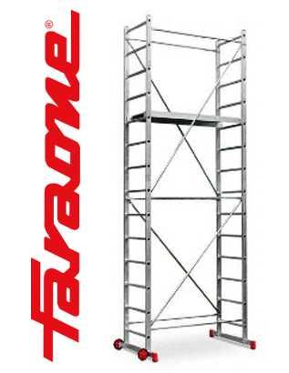 Rusztowanie aluminiowe jezdne FARAONE AK400 z opcją na schody w.r. 5 m