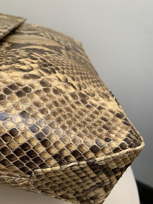 100% skóra węża naturalna torebka klasyk old money
