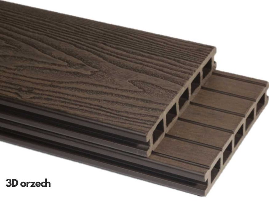 deska tarasowa kompozytowa PACO RYFL i 3D grafit orzech teak 2,2m mb