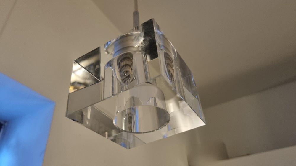 Cubric box lampa szklana kostka pojedyncza G9 40W