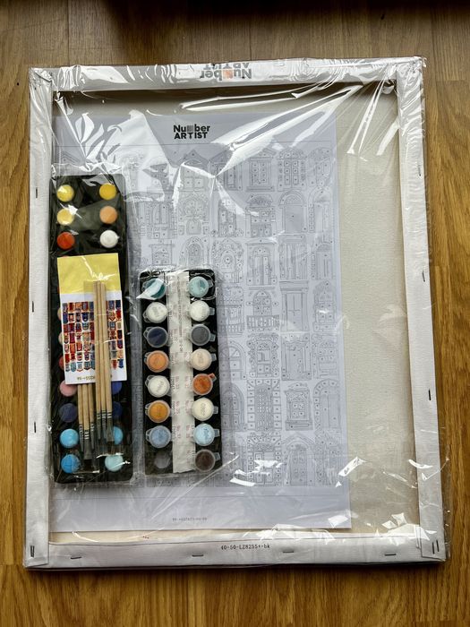 Kit “Pintar por Números” em tela com moldura