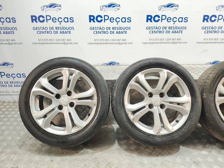 Conjunto de jantes 16 originais Peugeot 208 6J ET23 4x108