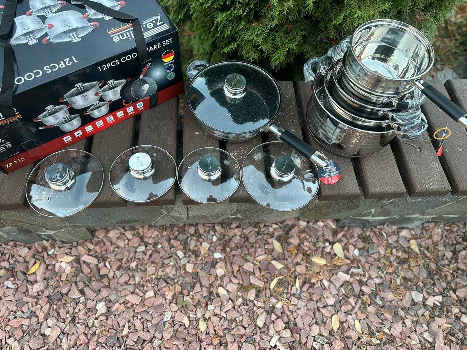 ‼️ Набор посуды, каструль из нержавеющей стали. 12 предметов. Германия