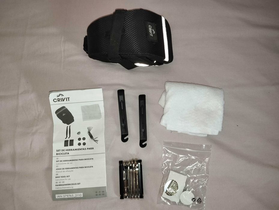 Kit Ferramentas e Reparação Bicicleta c/ Bolsa Selim - LIDL - NOVO