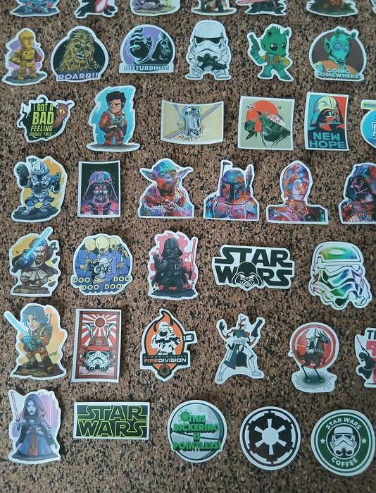 Lote de 90 autocolantes Star Wars