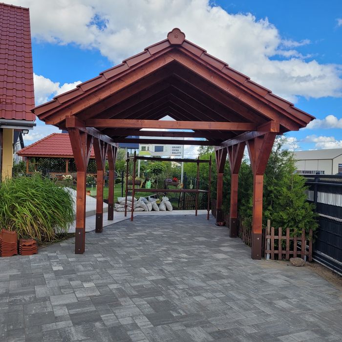 Wiata garażowa przyścienna lub wolnostojaca