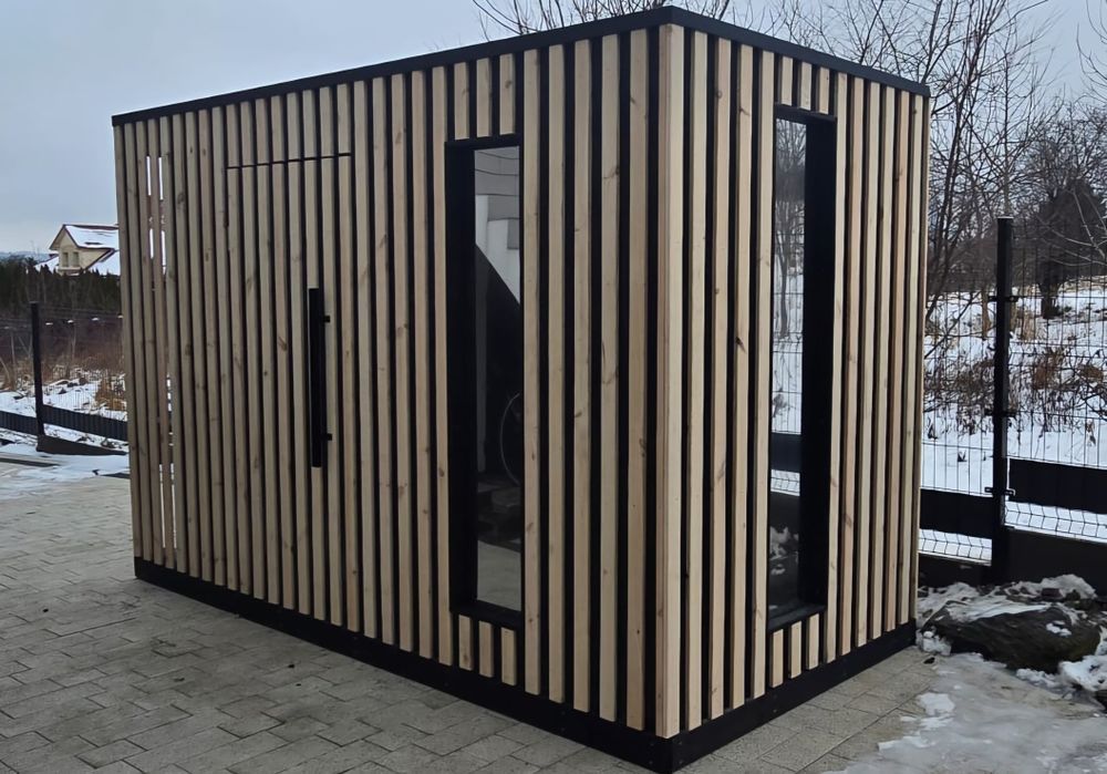 Nowoczesny Domek Narzędziowy z drewutnią Modern Box Plus