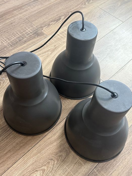 Ikea Hektor komplet 3 industrialnych lamp