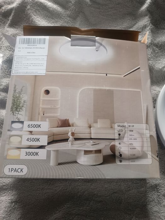 Plafon LED  18 W 1800 LM 3000 K/4500 K/6000 K, 3 barwy światła