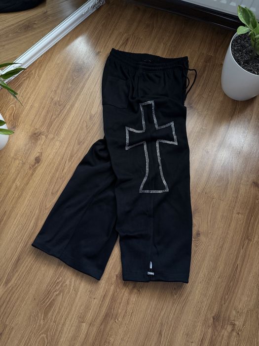 Широкі спортивні штани з стразами opium baggy sweatpants chrome hearts