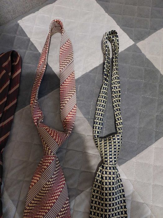 Krawaty męskie 4 szt z czasów PRL