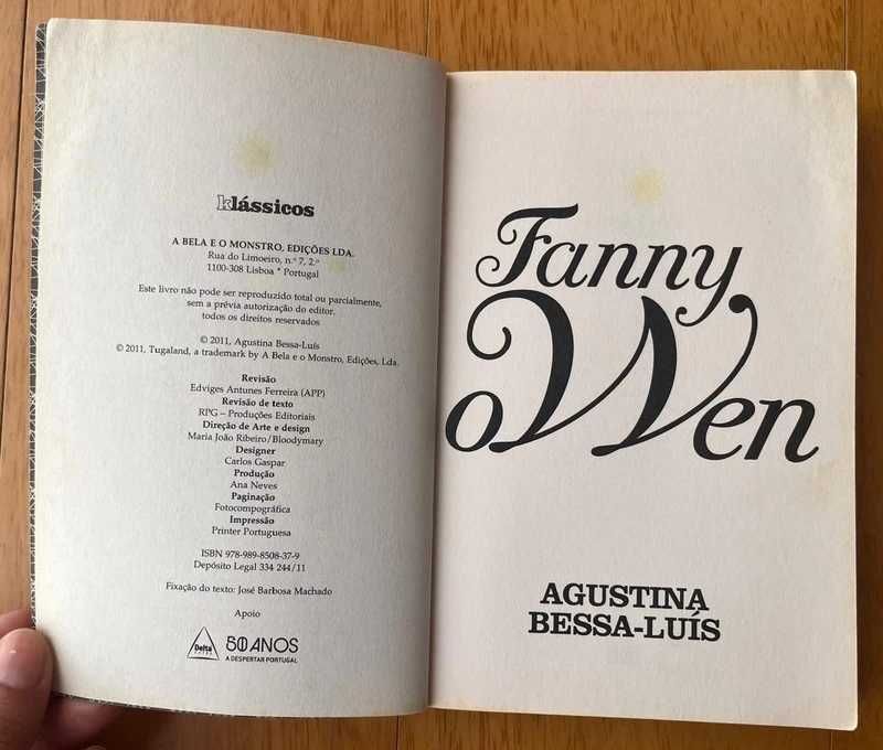 "Fanny Owen" de Agustina Bessa-Luís