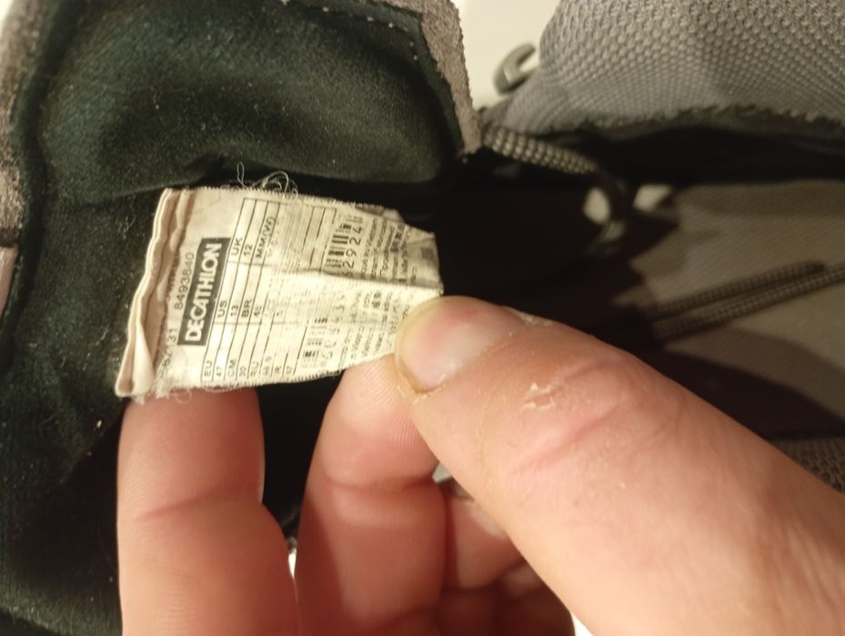Buty trekkingowe lQuechua Mh500 Mid Wtp Męskie Szary rozmiar 47