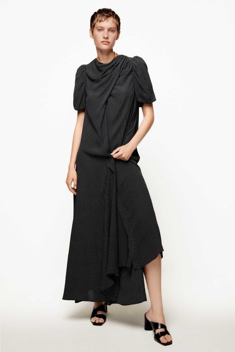 Платье в горошек Zara.  Тренд 2026. Оригинал