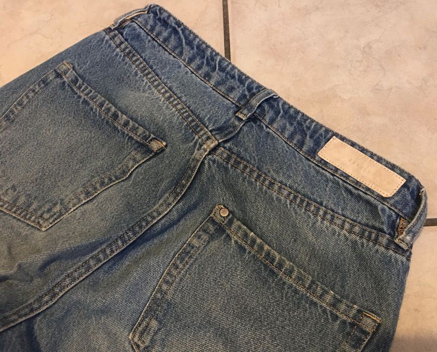 Spodnie denim H&M Straight roz 36