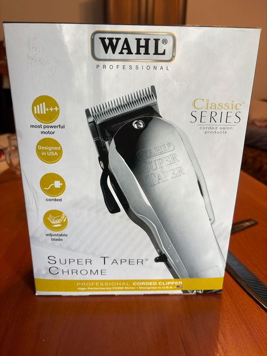 Wahl Super Taper Chrome – NOWA, Oryginalna Profesjonalna Maszynka do Strzyżenia