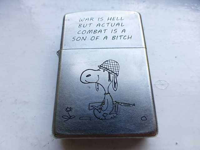 Zapalniczka Zippo Wietnam Replika US Army War Is Hell Snoopy Grawer