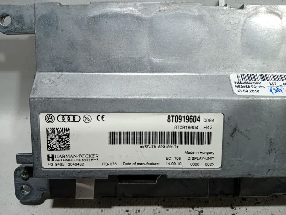 Ecrã Display  Audi A4 B8 8T0919604 Original