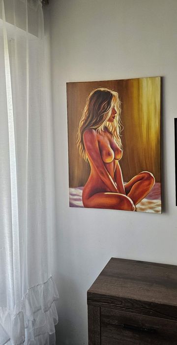 obraz jest namalowany farbami olejnymi 60*80 cm