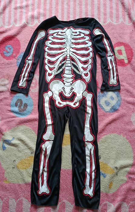 Strój karnawałowy, kościotrup rozmiar 135-140