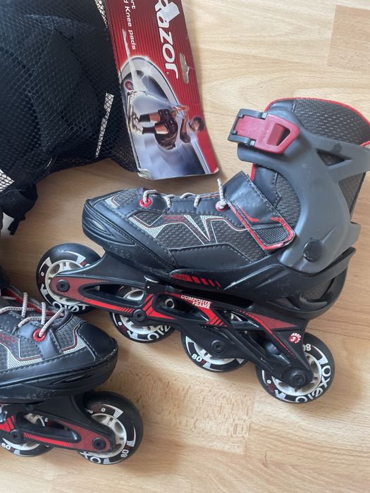 Rolki dziecięce  Oxelo Decathlon i ochraniacze