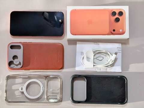 iPhone 17 Pro Max 1TB Laranja, versão (SIM físico + eSIM), caixa + 4 capas